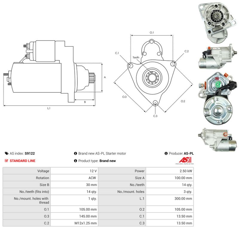 AS-PL S9122 Starter