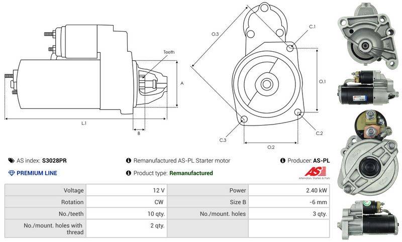 AS-PL S3028PR Starter