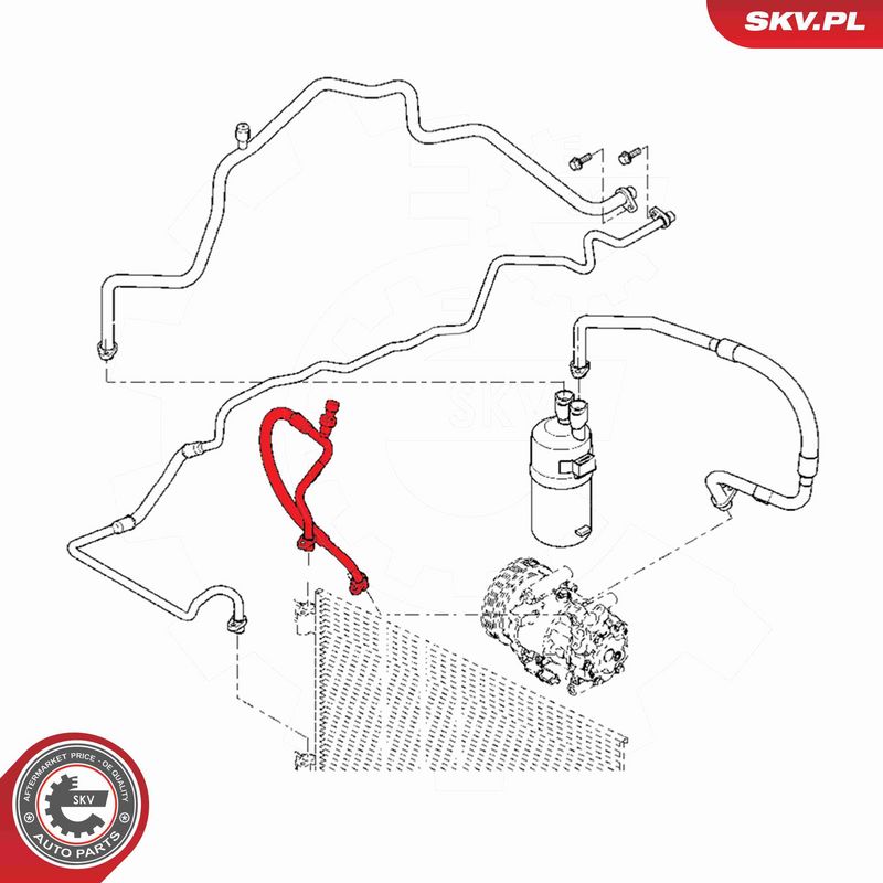 ESEN SKV 43SKV525 High-pressure Line, air conditioning