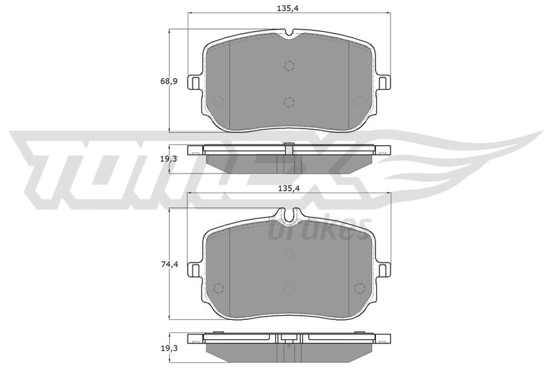 TOMEX Brakes fékbetétkészlet, tárcsafék TX 19-48