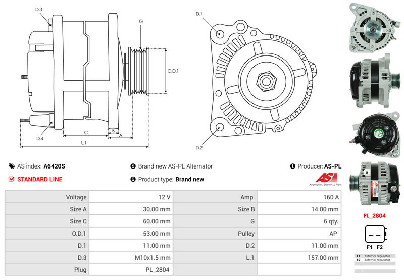 AS-PL A6420S Alternator