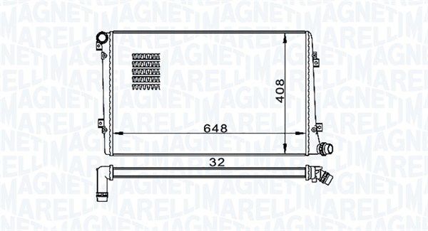 Радіатор, система охолодження двигуна, Magneti Marelli 350213157300