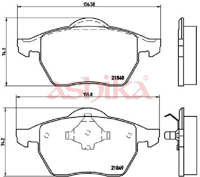 ASHIKA 50-00-0312 Brake Pad Set, disc brake