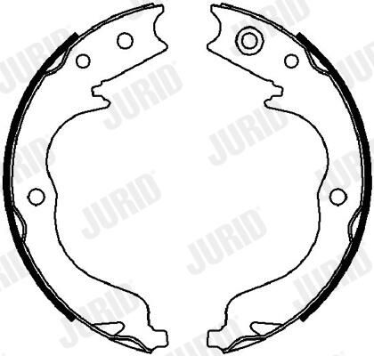 Juego de zapatas de frenos, freno de estacionamiento