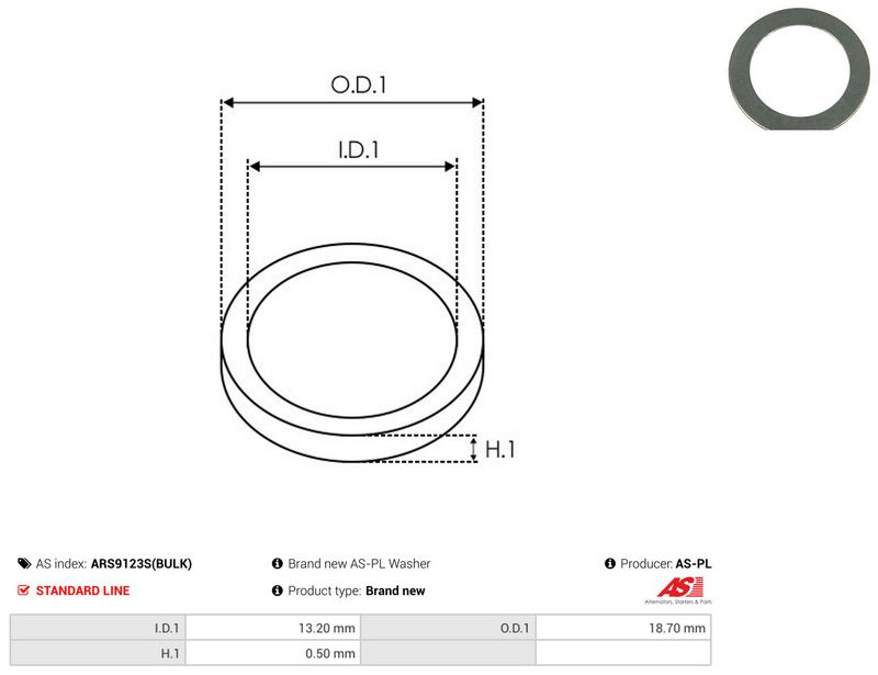 AS-PL ARS9123S(BULK) Repair Set, alternator