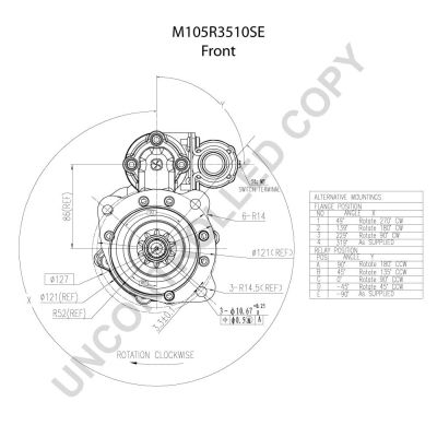 BOM-Prestolite M105R3510SE Starter