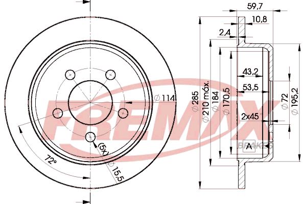 FREMAX BD-5116 Brake Disc