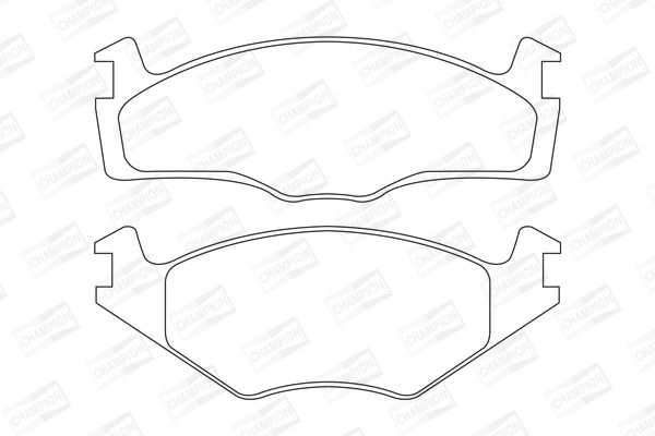 Комплект гальмівних накладок, дискове гальмо, Champion 571316