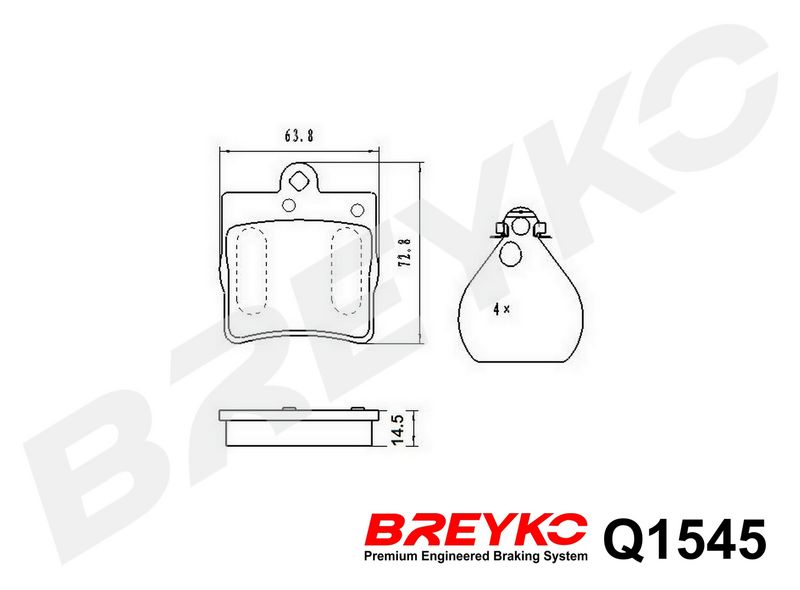 DAVID VASCO Q1545 Brake Pad Set, disc brake