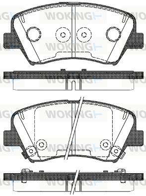 Комплект гальмівних колодок на Ceed, I30, ProCeed, Veloster