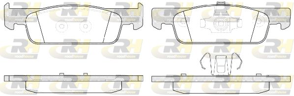 Комплект гальмівних накладок, дискове гальмо, Roadhouse 21540.00