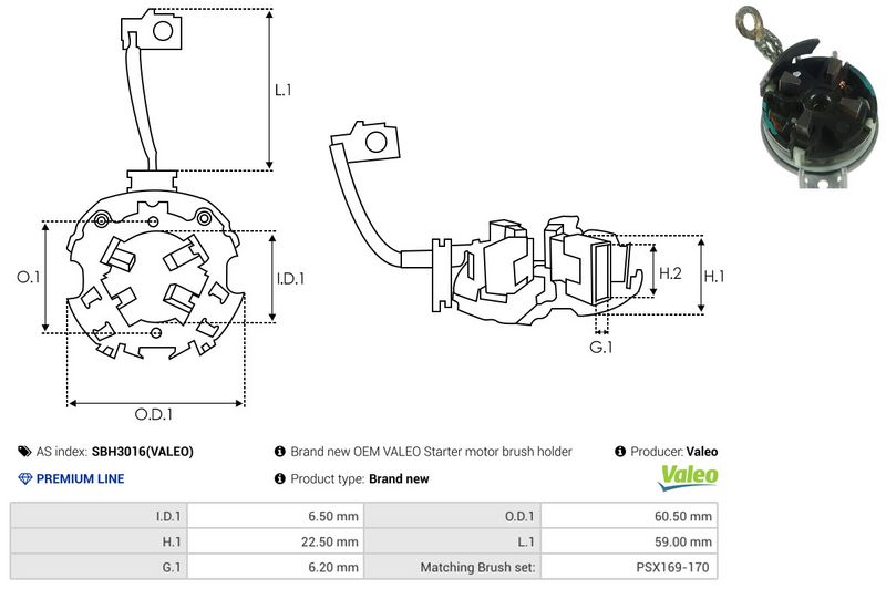 AS-PL SBH3016(VALEO) Starter Lid, carburettor