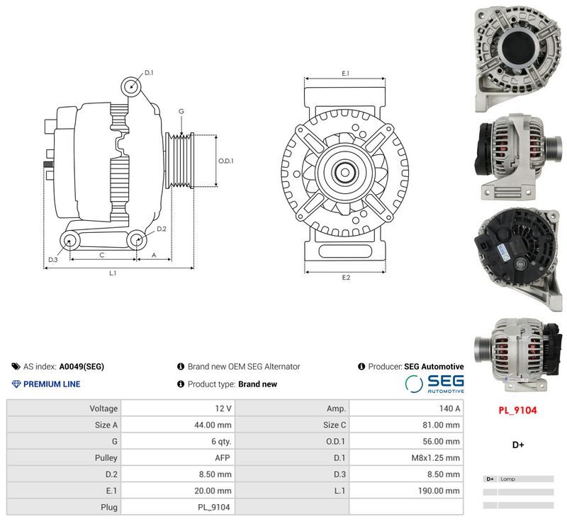 AS-PL A0049(SEG) Generatorius