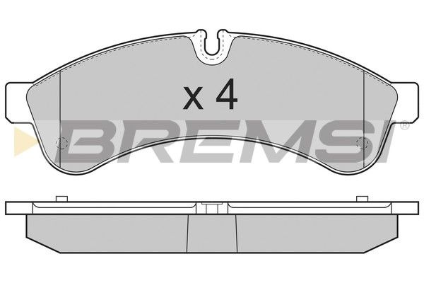 Комплект гальмівних накладок, дискове гальмо, Bremsi BP3365