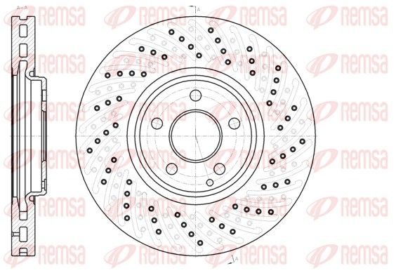 REMSA гальмівний диск передній Mercedess W211, W220