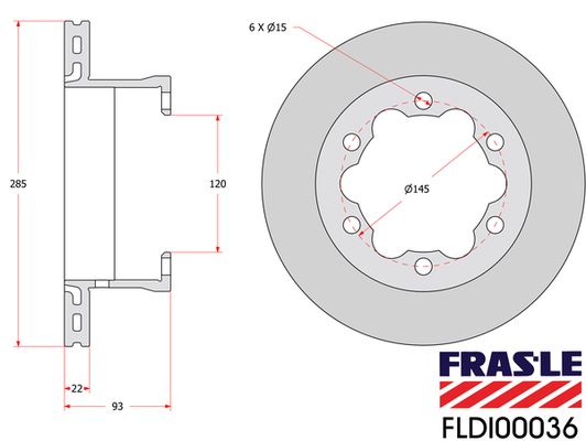 Brzdový kotouč FLDI00036