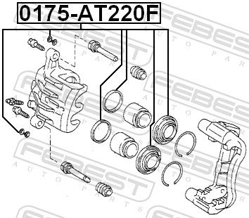 FEBEST 0175-AT220F Repair Kit, brake caliper