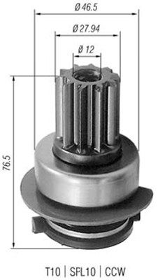 Мала шестірня, стартер, VAG A3/GOLF 1/2/PASSAT/JETTA, Magneti Marelli 940113020223