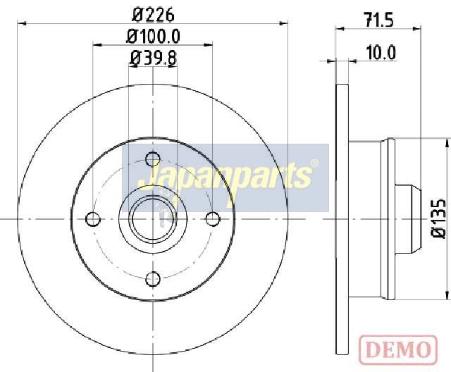 спирачен диск JAPANPARTS