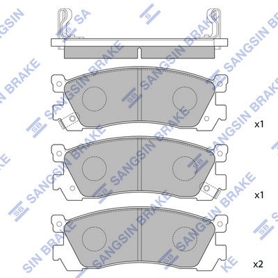 Комплект гальмівних накладок, дискове гальмо, Hi-Q SP1060-R