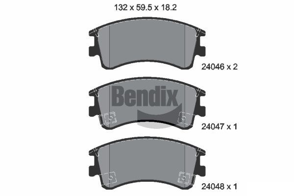 BENDIX Braking fékbetétkészlet, tárcsafék BPD1375