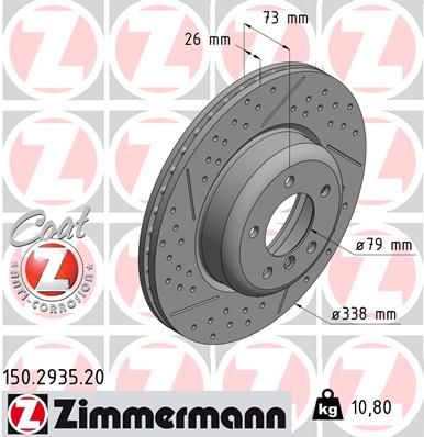 Гальмівний диск, Zimmermann 150293520