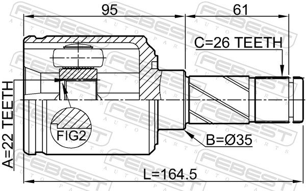 FEBEST 2911-FLIIR Joint Kit, drive shaft