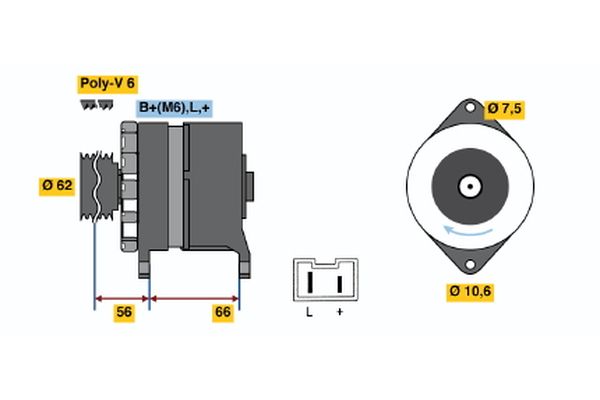 BOSCH Dynamo / Alternator 0 986 037 901