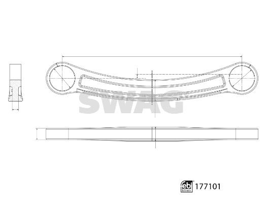 SWAG 33 10 3899 Control/Trailing Arm, wheel suspension