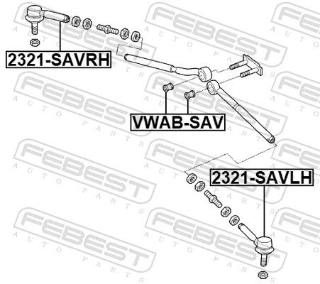 FEBEST 2321-SAVLH Tie Rod End