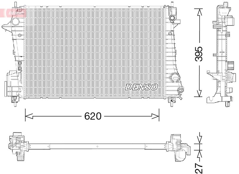 DENSO hűtő, motorhűtés DRM15009