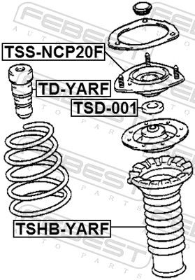 FEBEST TSS-NCP20F Suspension Strut Support Mount