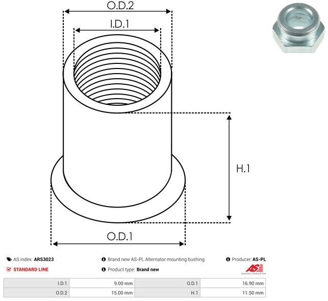 AS-PL ARS3023 Repair Set, alternator