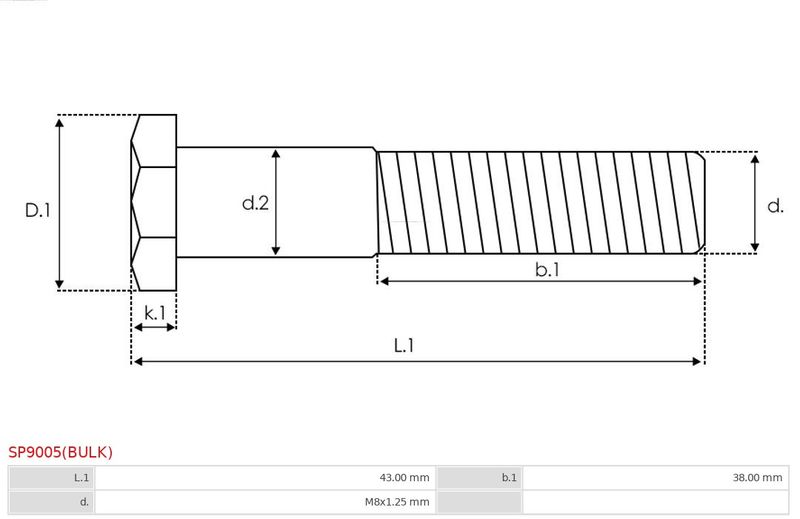 Ремонтний комплект, стартер, Auto Starter SP9005(BULK)