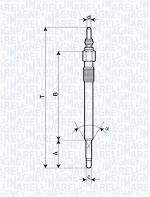 Свічка розжарювання, Magneti Marelli 062900050304