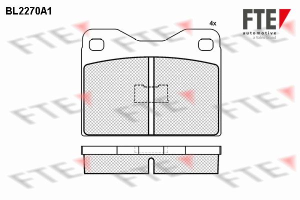 FTE fékbetétkészlet, tárcsafék BL2270A1