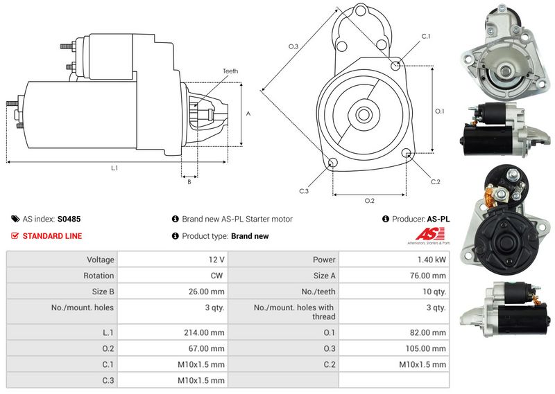 AS-PL S0485 Starter