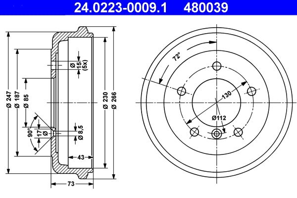 ATE Remtrommel 24.0223-0009.1