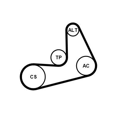 Soonrihmakomplekt, CONTINENTAL CTAM 6PK986K3