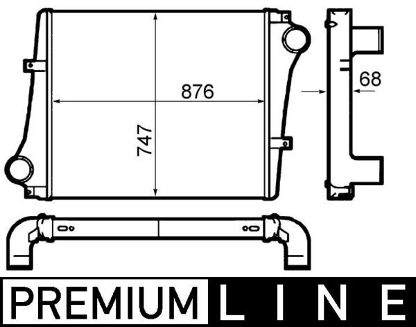 Product Image - Intercooler, inlaatluchtkoeler - CI399000P - MAHLE