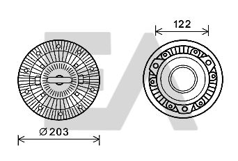 Núcleo ventilador, refr. motor