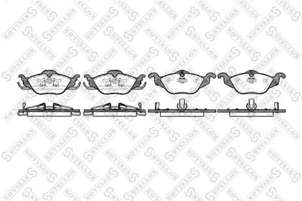 Комплект гальмівних накладок, дискове гальмо, Stellox 695002B-SX