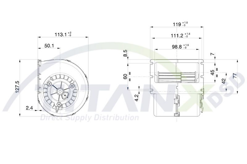 Ventilator, habitaclu TitanX BL909009
