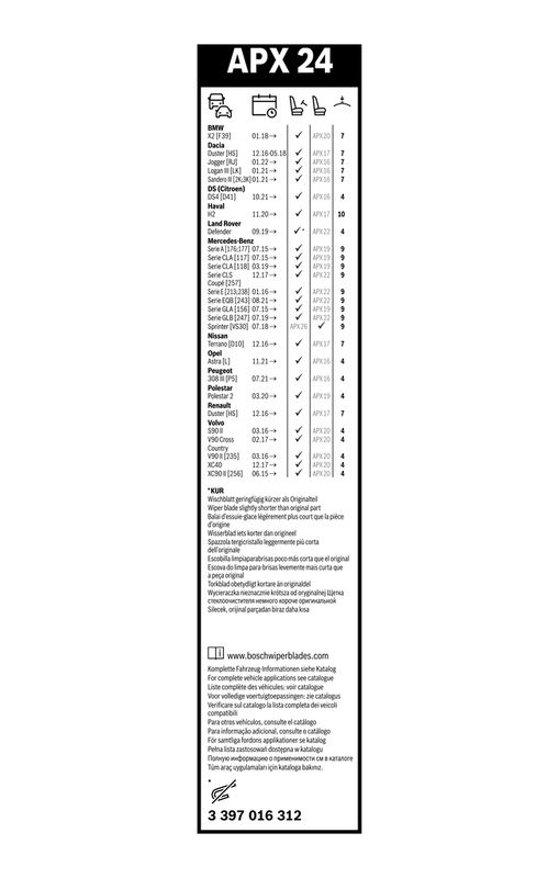 BOSCH 3 397 016 312 Wiper Blade