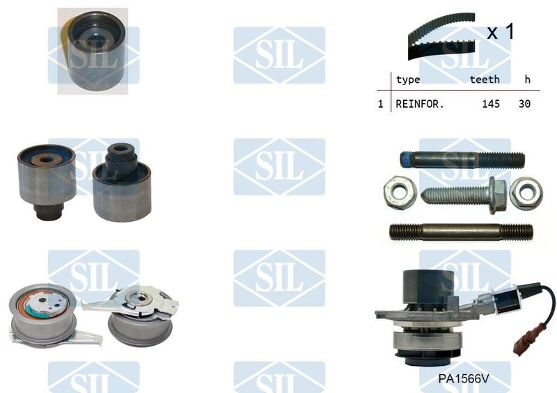 Saleri SIL Vízpumpa + fogasszíj készlet K2PA1566V