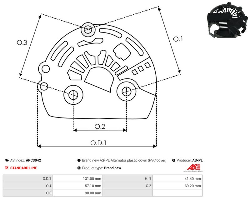 Kaitsekate, generaator, AS-PL APC3042