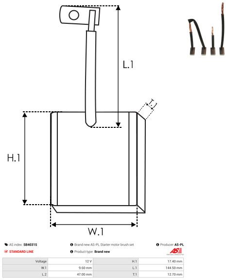 Süsinikuhari, starter, AS-PL SB4031S