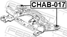 FEBEST CHAB-017 Bushing, axle beam