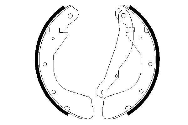 BOSCH щоки гальмівні задній DAEWOO 1,5-2,0: Lanos, Nubira, Nexia OPEL 1,2-2,0: Astra F, Kadett E, Vectra A