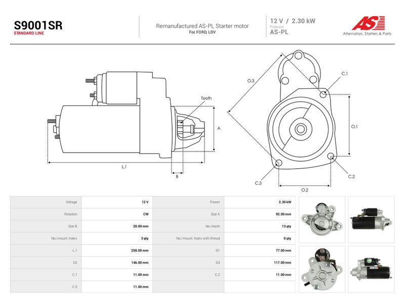 This part match OEM code: 98VB11000AB1A